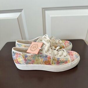 Keds Rifle Paper Co. Triple Kick Mesh Margaux Lace Up Size 8 New